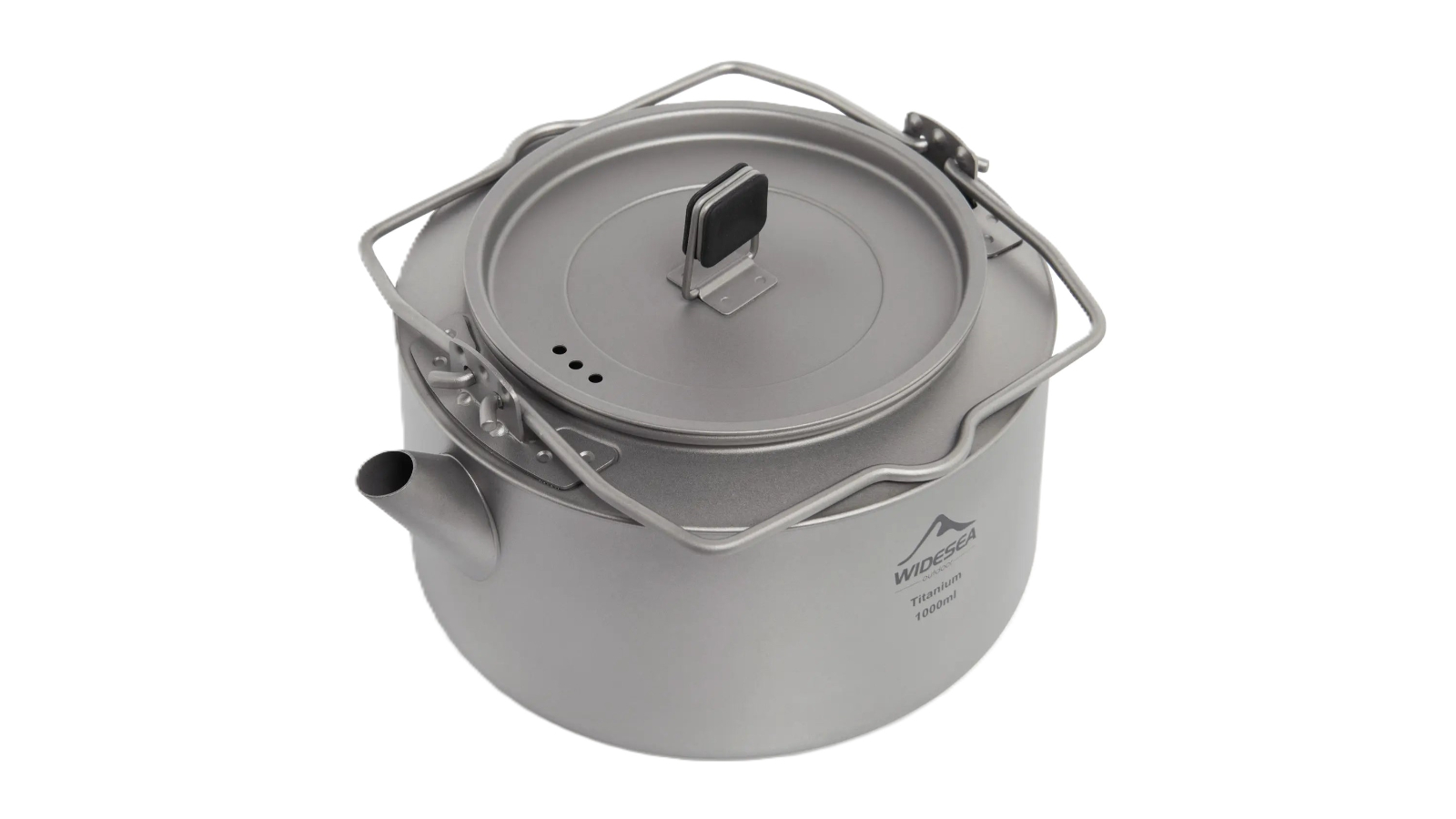 NNEOBA Grey Ultralight Titanium Camping Kettle Tea/Coffee Pot