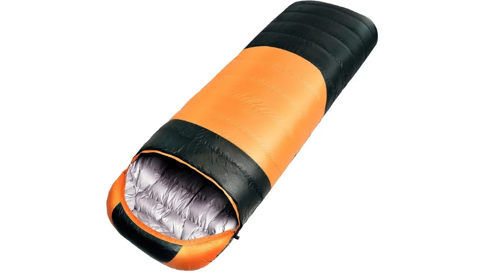 NNEOBA 4Area USB Heated Winter Camping Sleeping Bag - Black/Orange