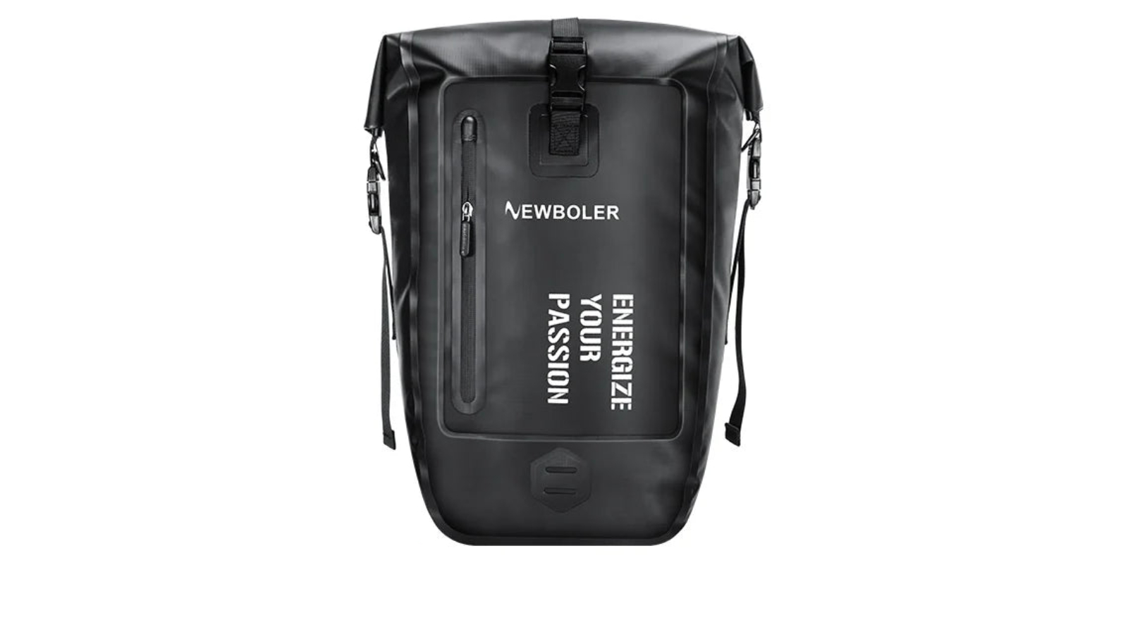 NNEOBA 27 Litre Waterproof Bike Pannier Bag with Roll-Top Closure - Black