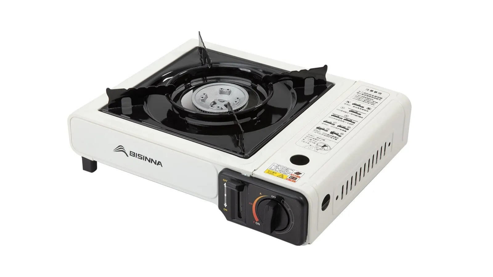 NNEOBA White Camping Stove Cassette with 3-Layer Safety