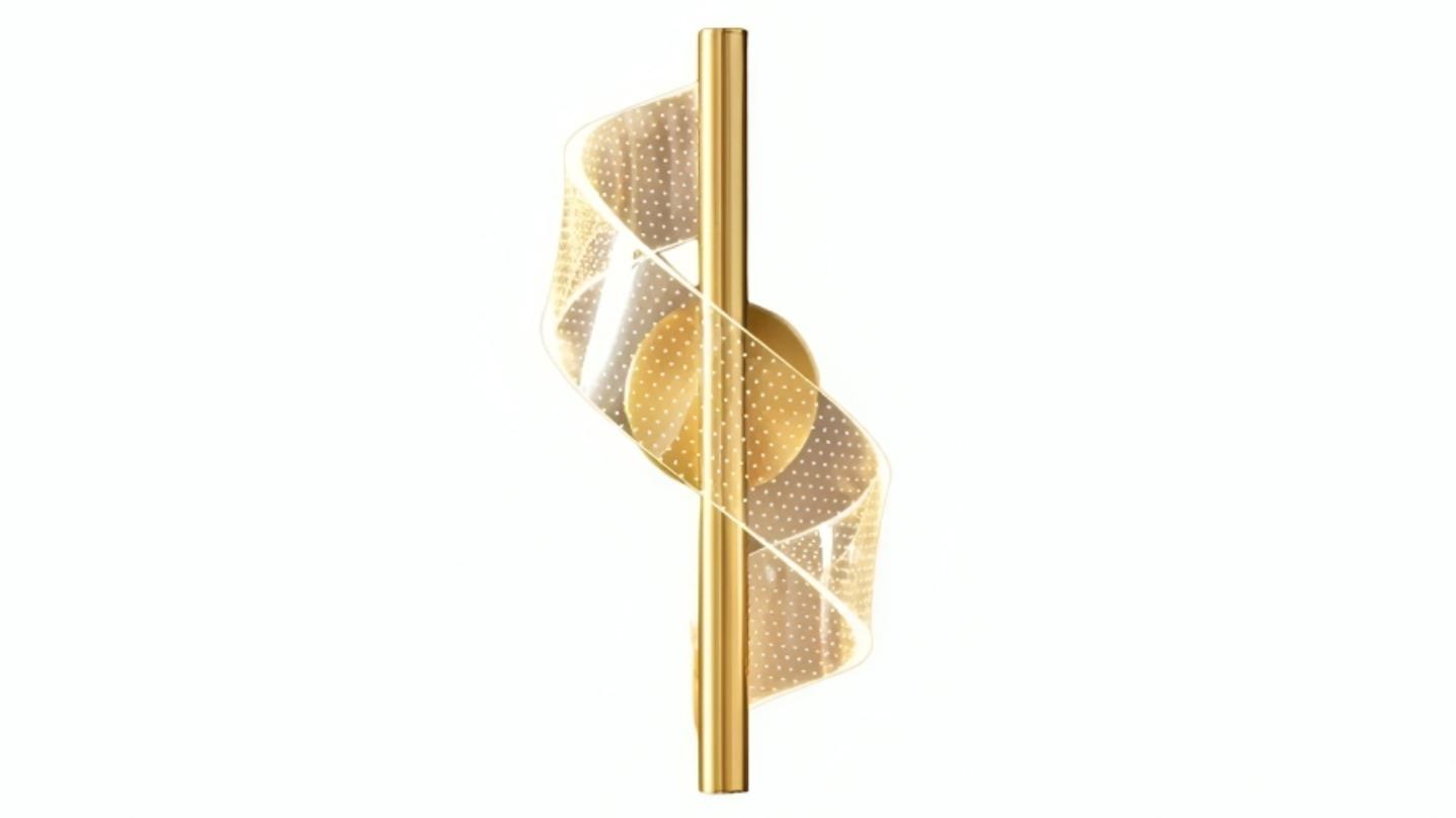 NNEOBA Elegant Gold LED Wall Sconce Lamp with Warm Light