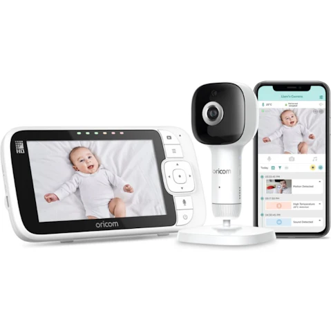 Oricom Skyview AI Smart HD Baby Monitor with Cot Stand - 5-inch