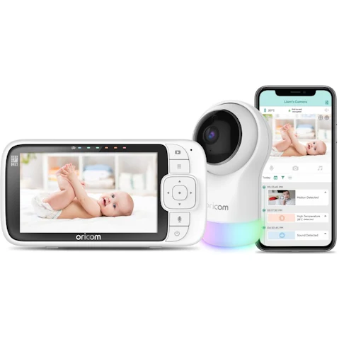 Oricom Smart HD Nursery Pal Glow+ Video Baby Monitor - 5-inch