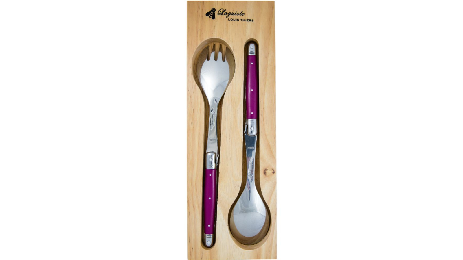 Laguiole By Louis Thiers 2 Piece Salad Server Set - Purple