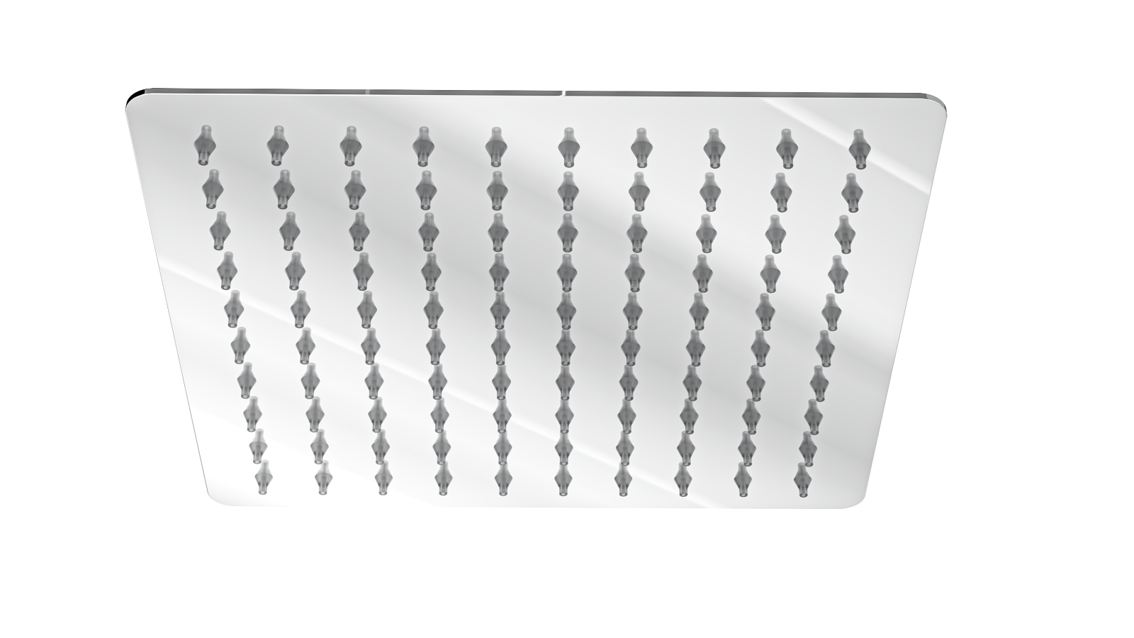 Linsol 200mm Ocean Square Shower Head  - Brushed Nickel