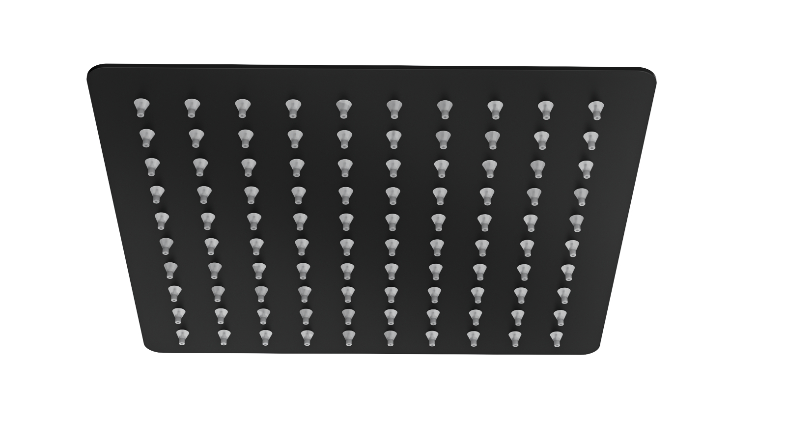 Linsol 200mm Ocean Square Shower Head  - Matte Black