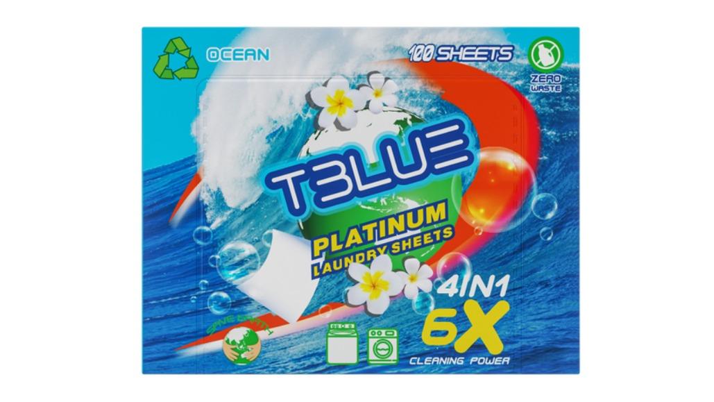 TBLUE 100 Load Laundry Detergent Sheet - Ocean