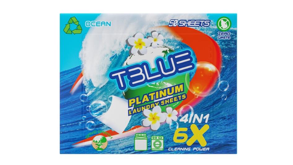 TBLUE 50 Load Laundry Detergent Sheet - Ocean