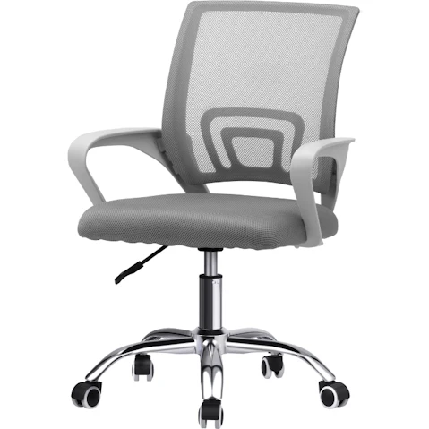 Oikiture Executive Foam Gaming Computer Mesh Office Chair - White