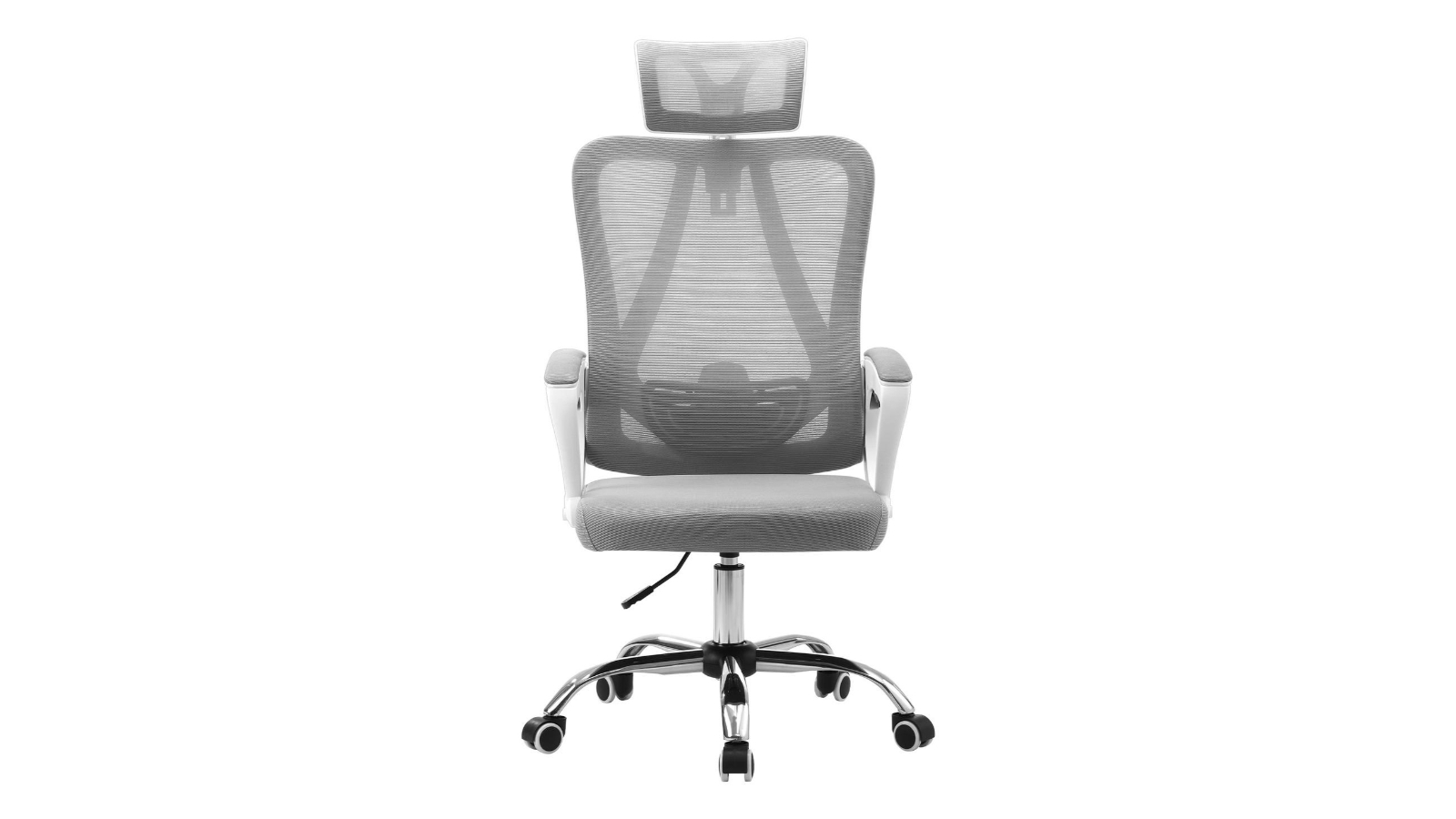 Oikiture Mesh Lumbar Support Reclining Adjustable Office Chair - White