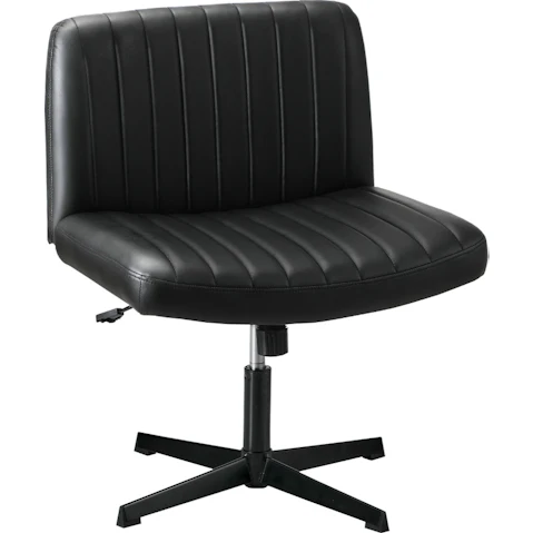 Oikiture Mid Back Armless Office Chair - Black