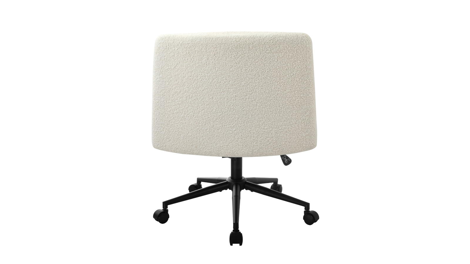 Oikiture Boucle with Wheel Mid Back Armless Wide Office Desk Chair ...