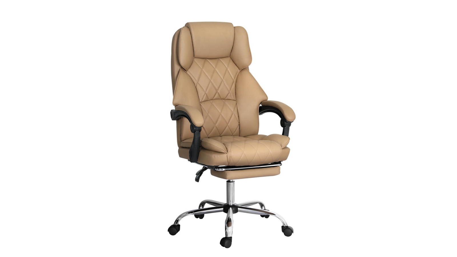 Artiss PU Leather Ergonomic Executive Gaming Office Chair with Footrest - Brown