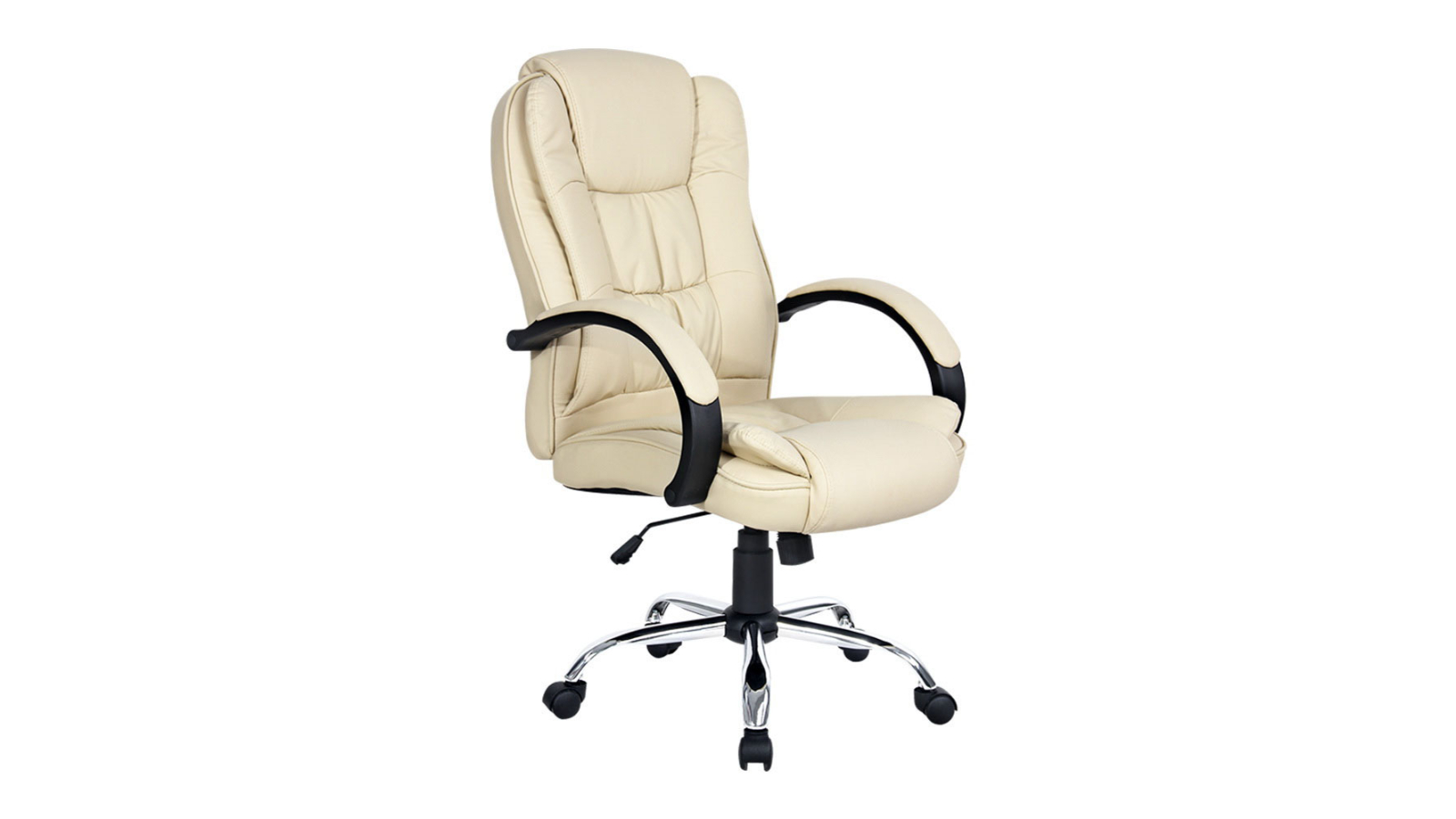 Artiss PU Leather Ergonomic Tilt Executive Gaming Office Chair - Beige