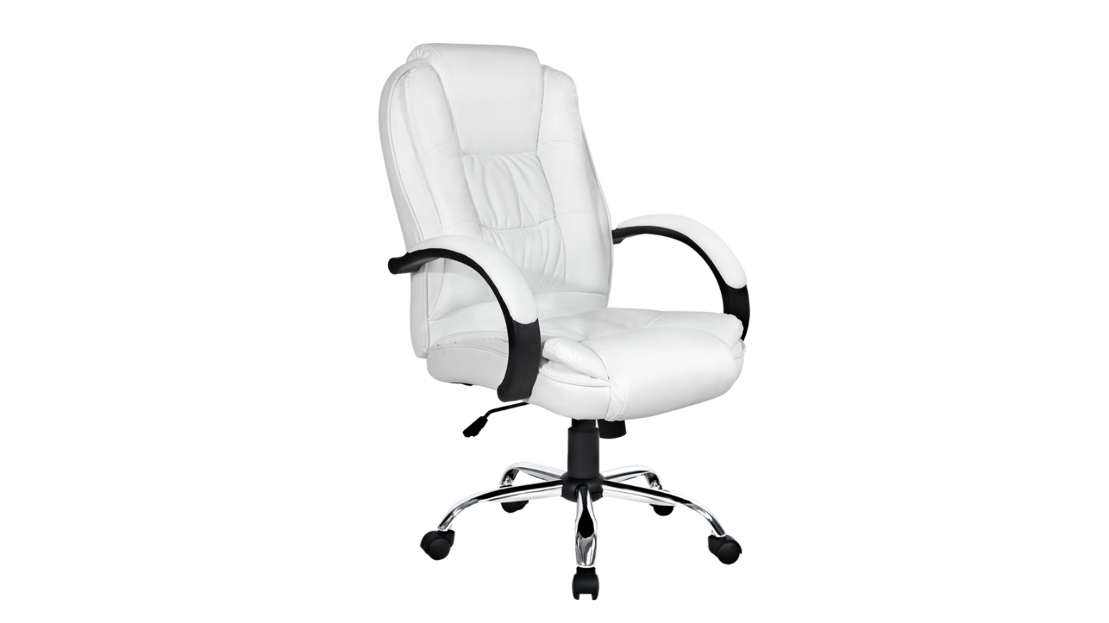 Artiss PU Leather Ergonomic Tilt Executive Gaming Office Chair - White