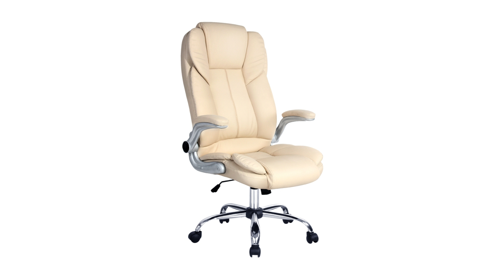 Artiss Executive Office Chair Leather Tilt Beige main image 0