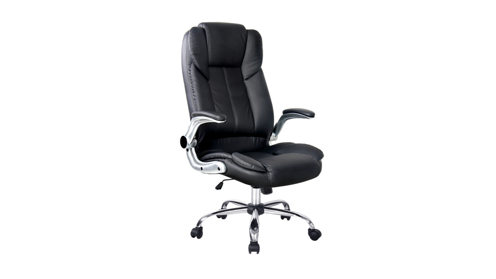 Artiss PU Leather Ergonomic Tilt Executive Gaming Swivel Office Chair - Black