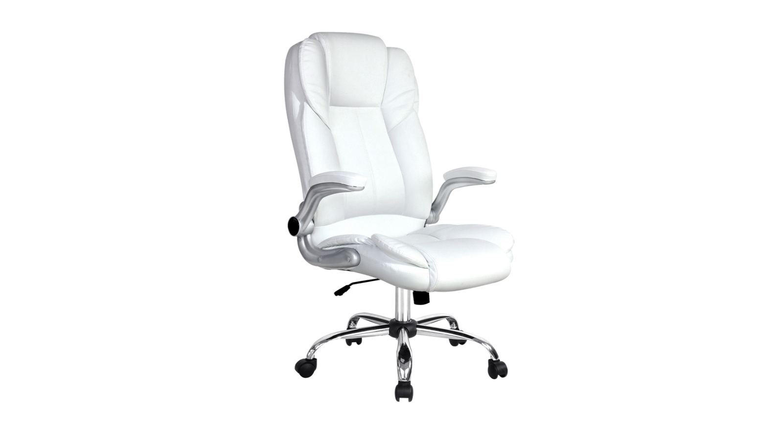 Artiss PU Leather Ergonomic Tilt Executive Gaming Swivel Office Chair - White