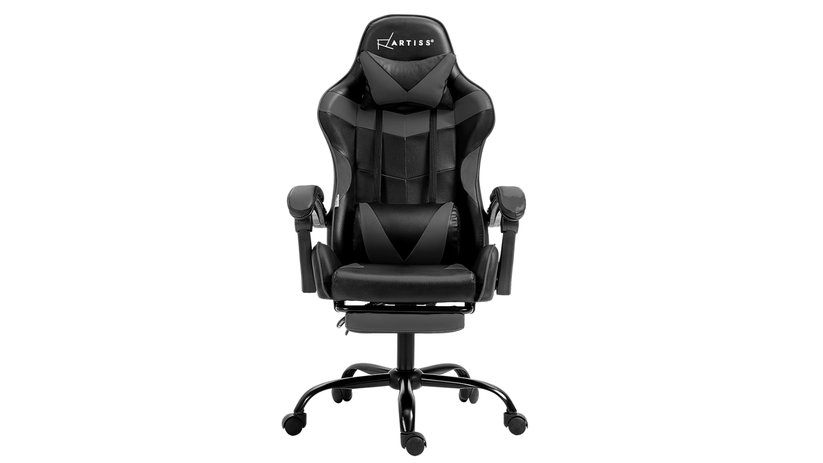 Artiss Recliner Footrest Gaming Office Chair Grey Harvey Norman