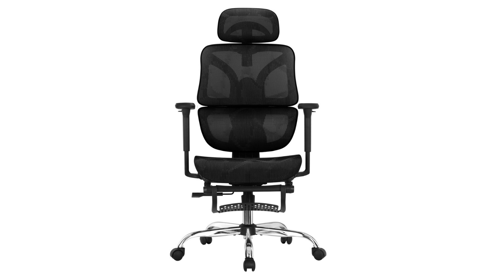 Artiss Mesh Ergonomic Office Chair with Adjustable Armrest Headrest - Black
