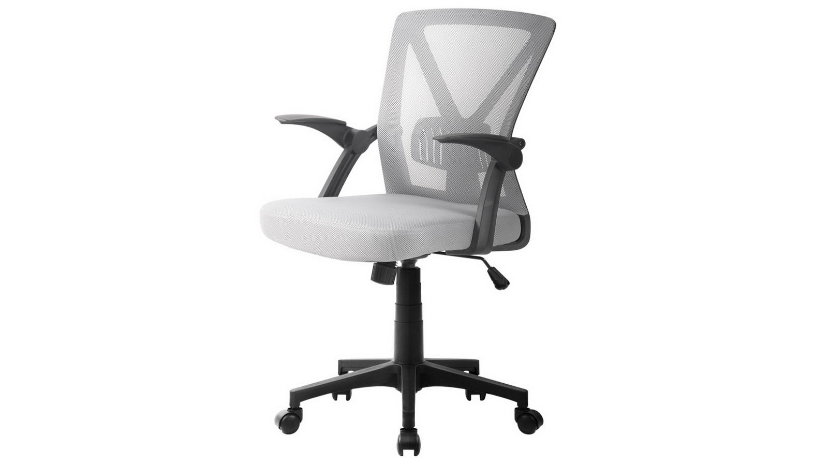 Artiss Mesh Ergonomic Mid-Back Computer Swivel Office Chair - Grey