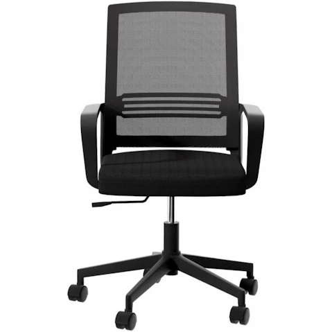Artiss Mid-Back Mesh Computer Swivel Home Office Chair - Black