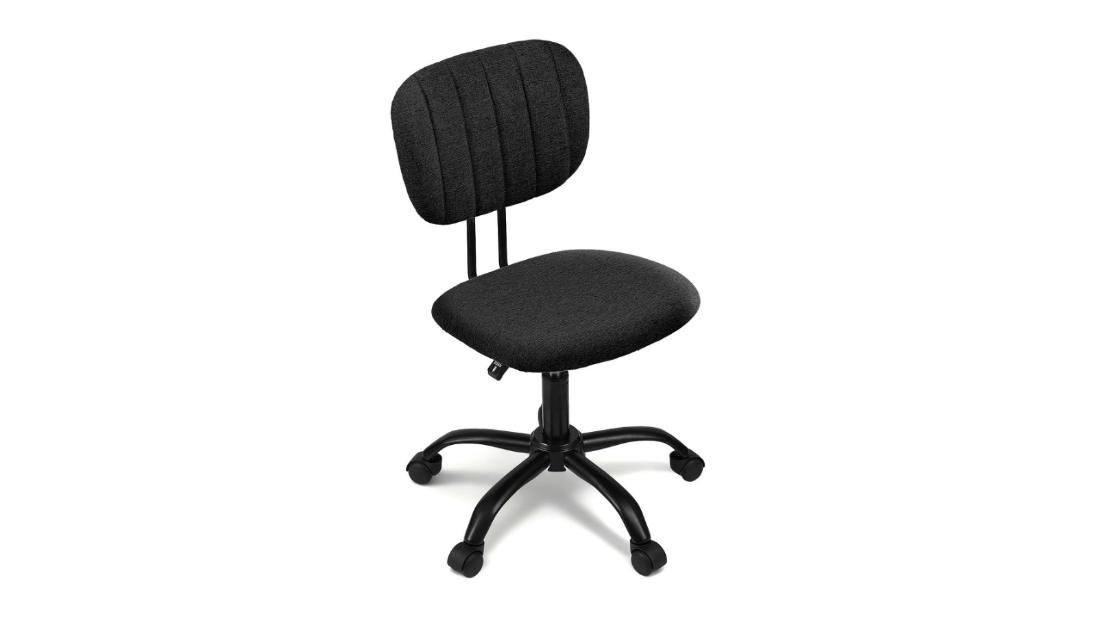 Artiss Mesh Armless Ergonomic Swivel Office Chair with Wheels - Black