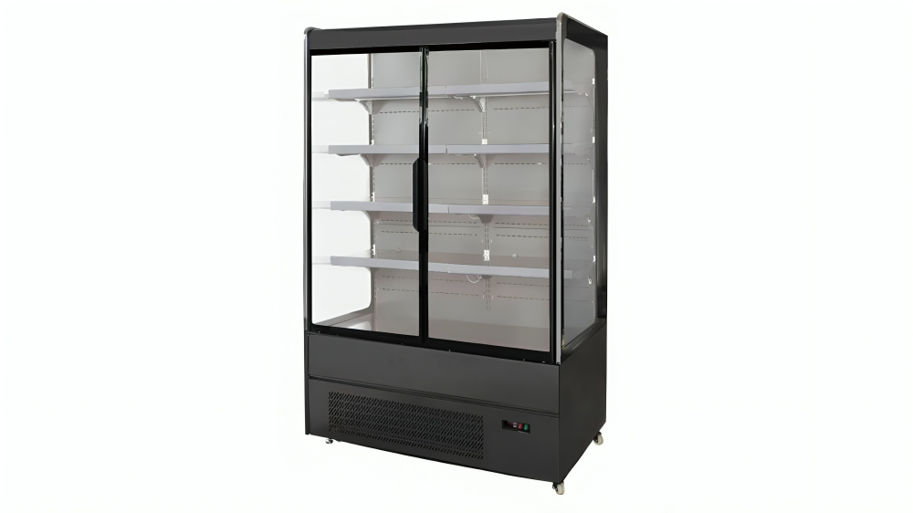 Bonvue OD-1580P Commercial 4 Shelve Open Chiller with Tempered Glass Door
