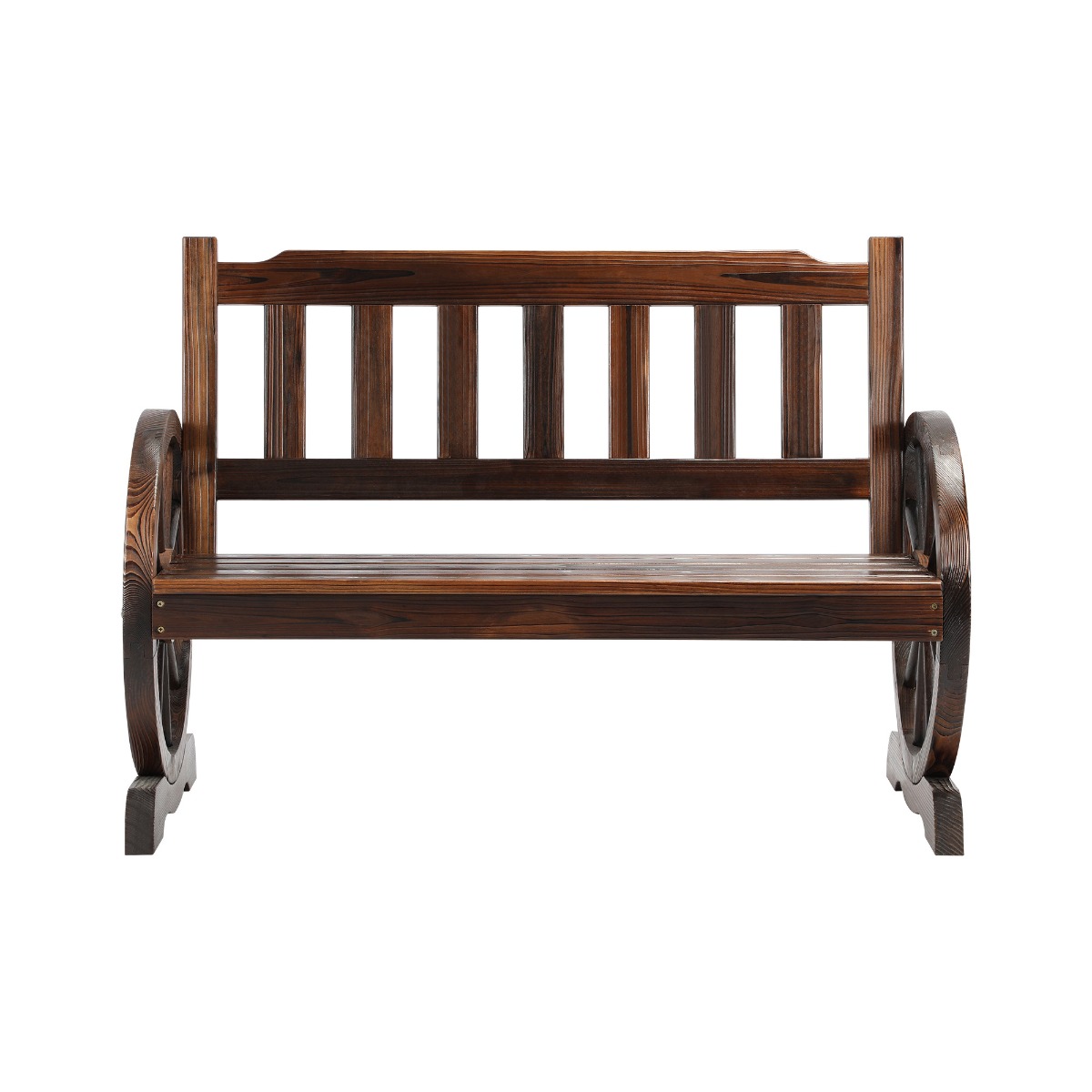 Livsip 110.5cm x 54cm x 80cm Outdoor Vintage Bench - Charcoal