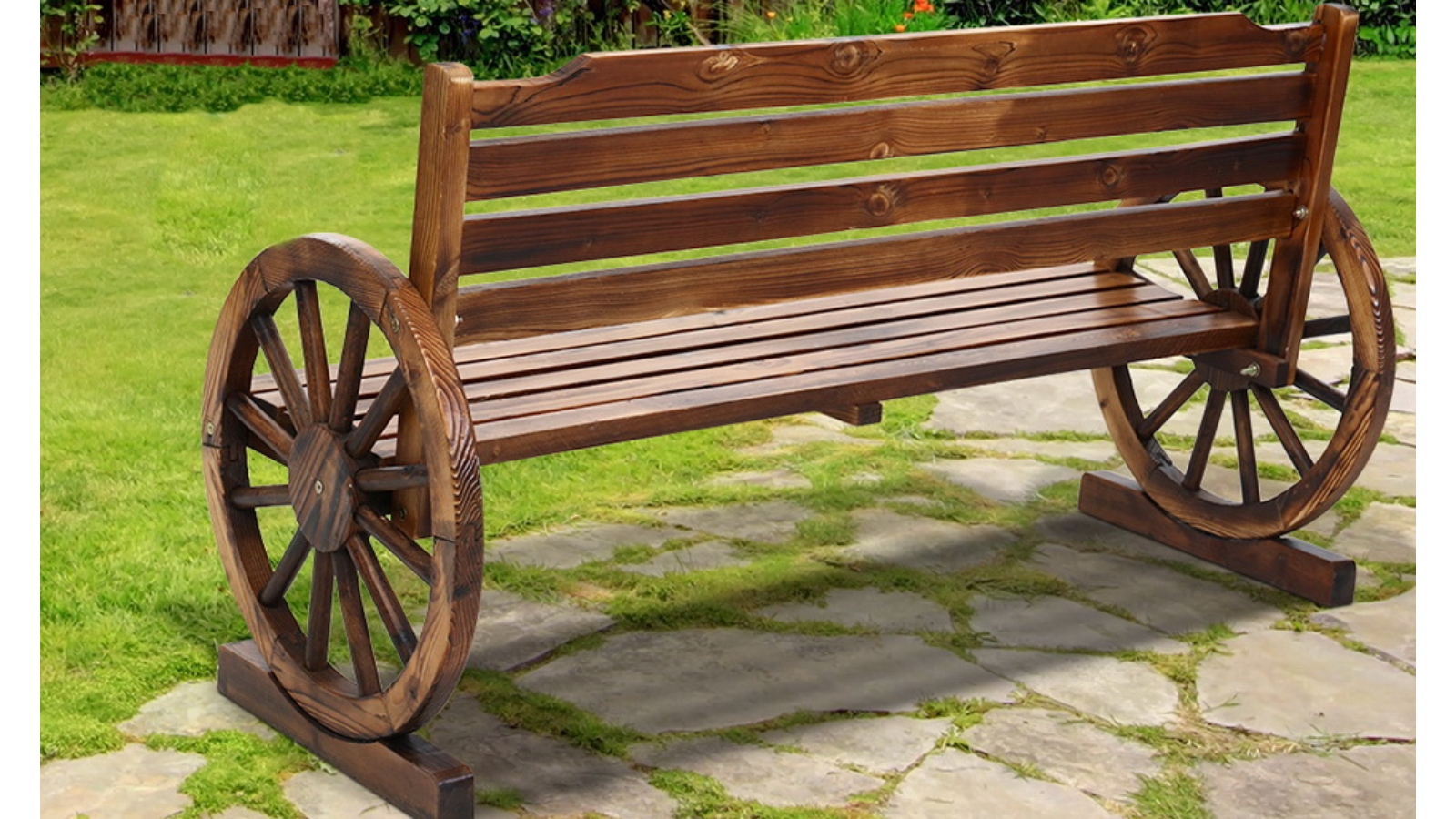 Gardeon Wooden Garden Bench Seat Outdoor Furniture Wagon Chair Patio Lounge
