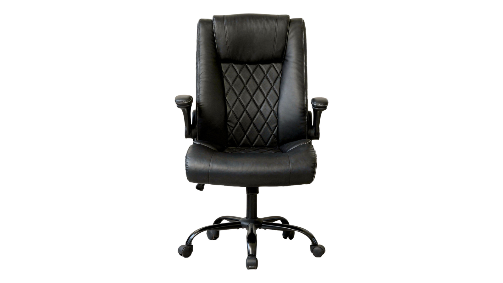 Levede Footrest PU Leather Tilt Gaming Work Executive Office Chair - Black