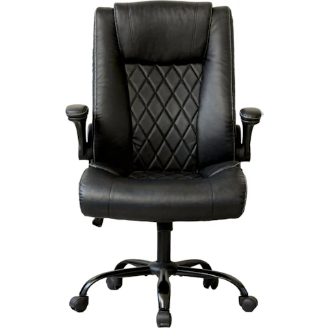 Levede Footrest PU Leather Tilt Gaming Work Executive Office Chair - Black