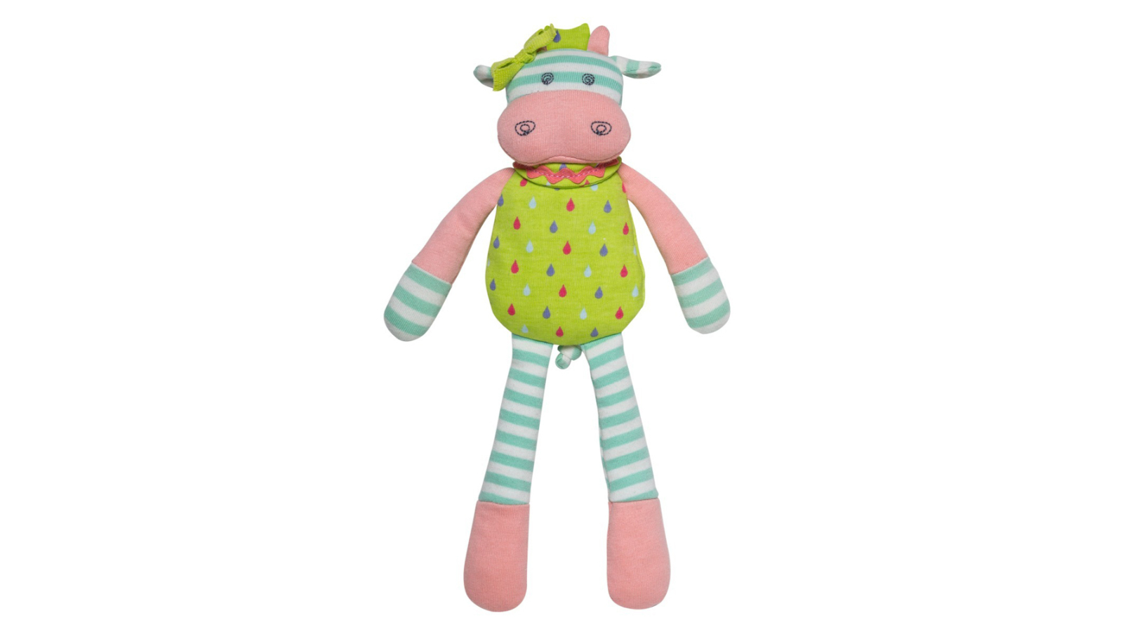 Organic Farm Buddies 35cm Belle The Cow Soft Plush Animal Play Toy