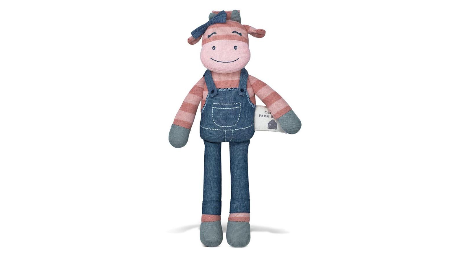 Organic Farm Buddies 24cm Miss Moo Small Buddy Plush Animal Toy