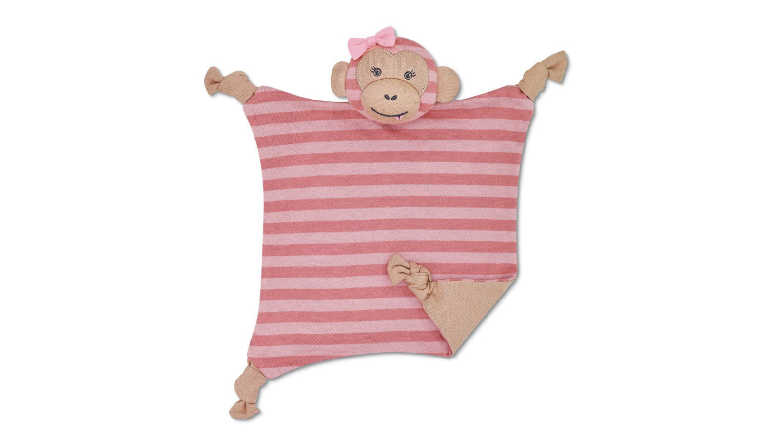 Organic Farm Buddies 30.5cm Infant Cotton Blanket - Maggie the Monkey 