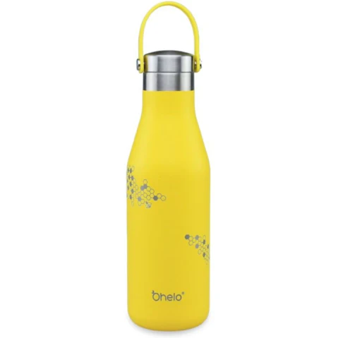 O'Helo 500ml Bottle with Etched Bees - Yellow
