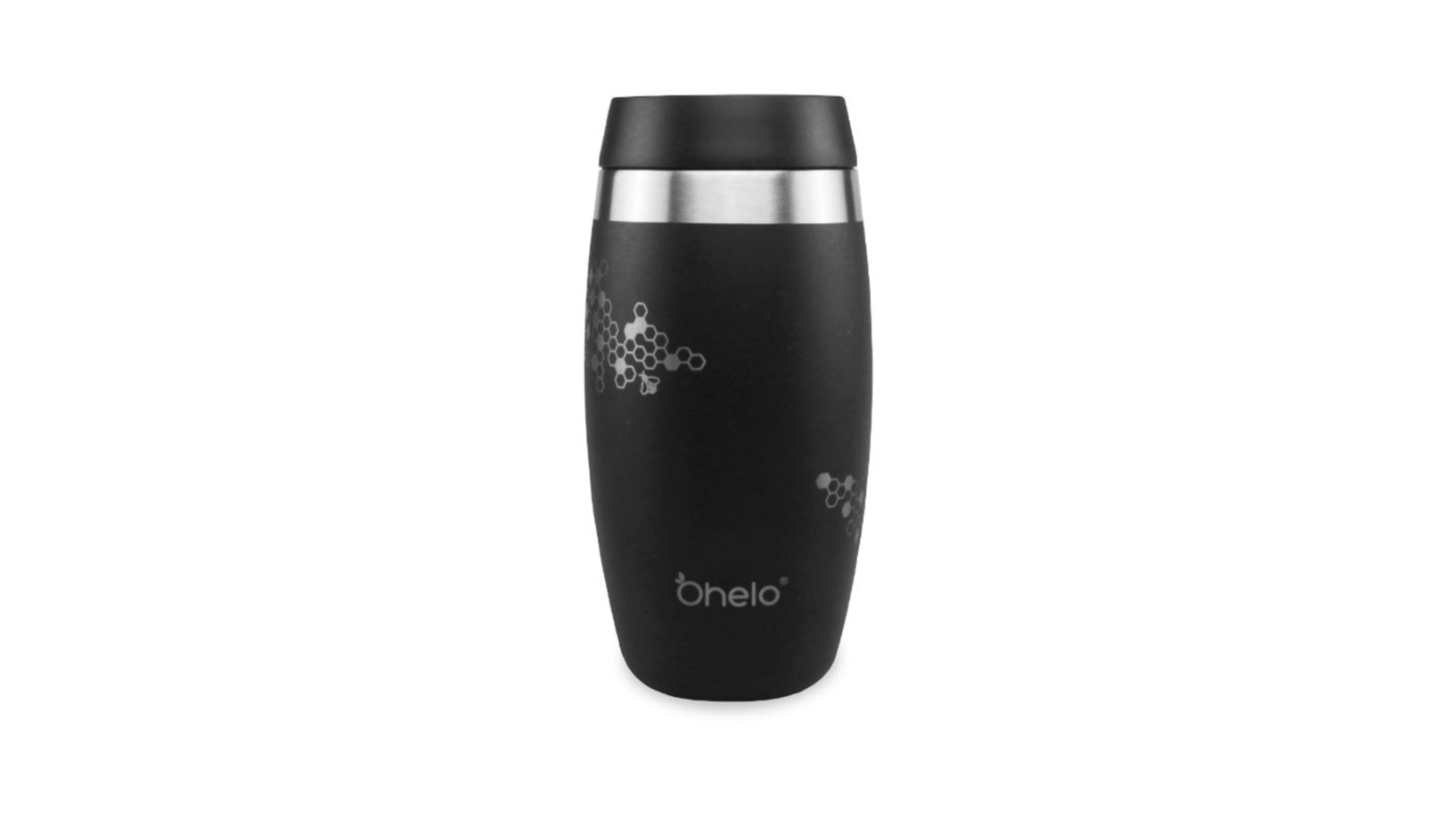 O'Helo 400ml Tumbler With Etched Bees - Black