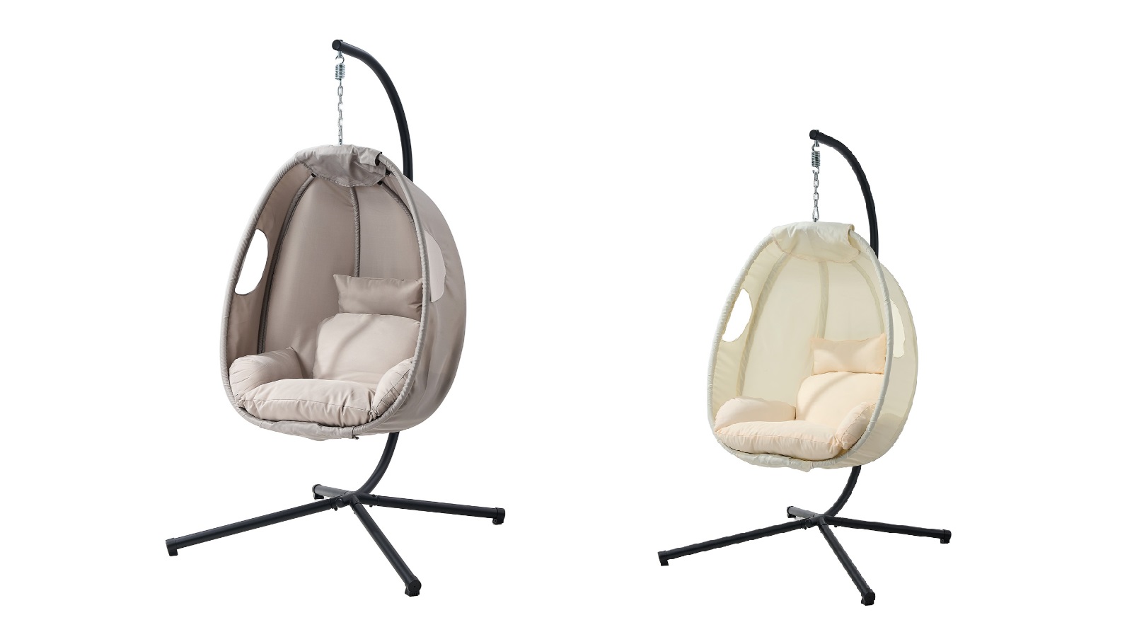 Livsip Outdoor Hanging Egg Chair with Stand Cushion