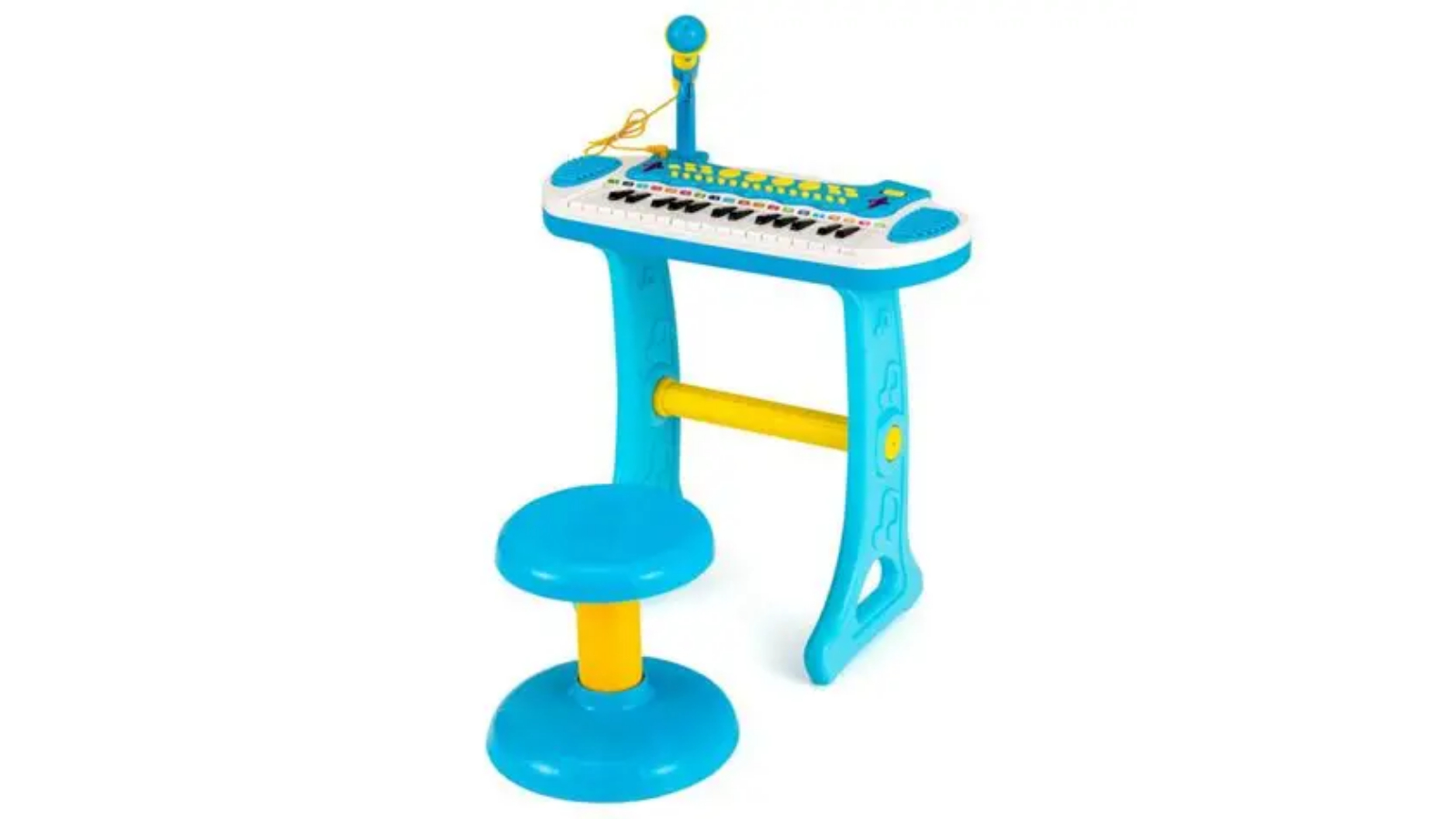 Costway 31 Key Electronic Piano Keyboard with Stool - Blue