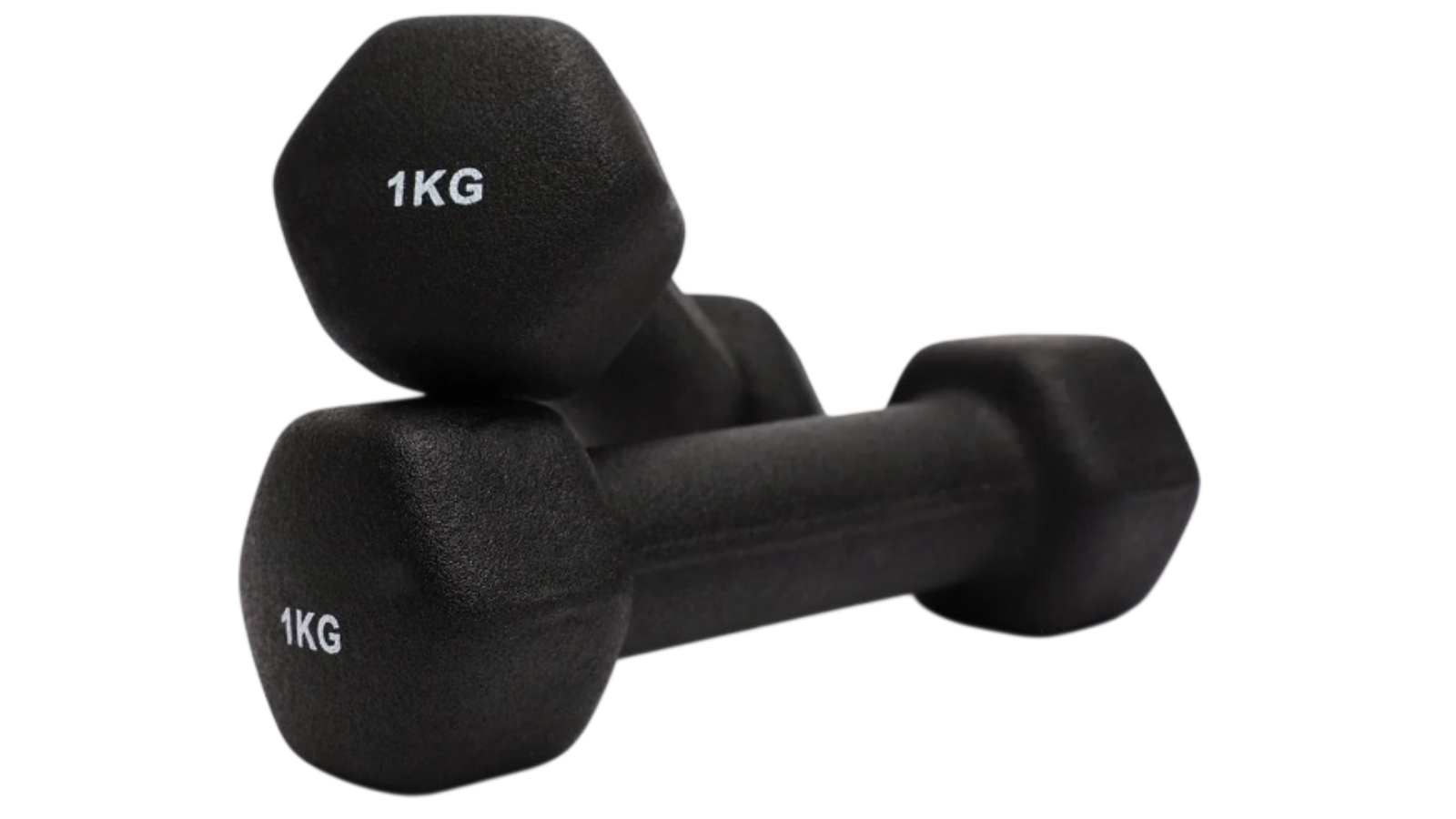 Fitness Hero Pair Neoprene Hex Dumbbells - 1kg