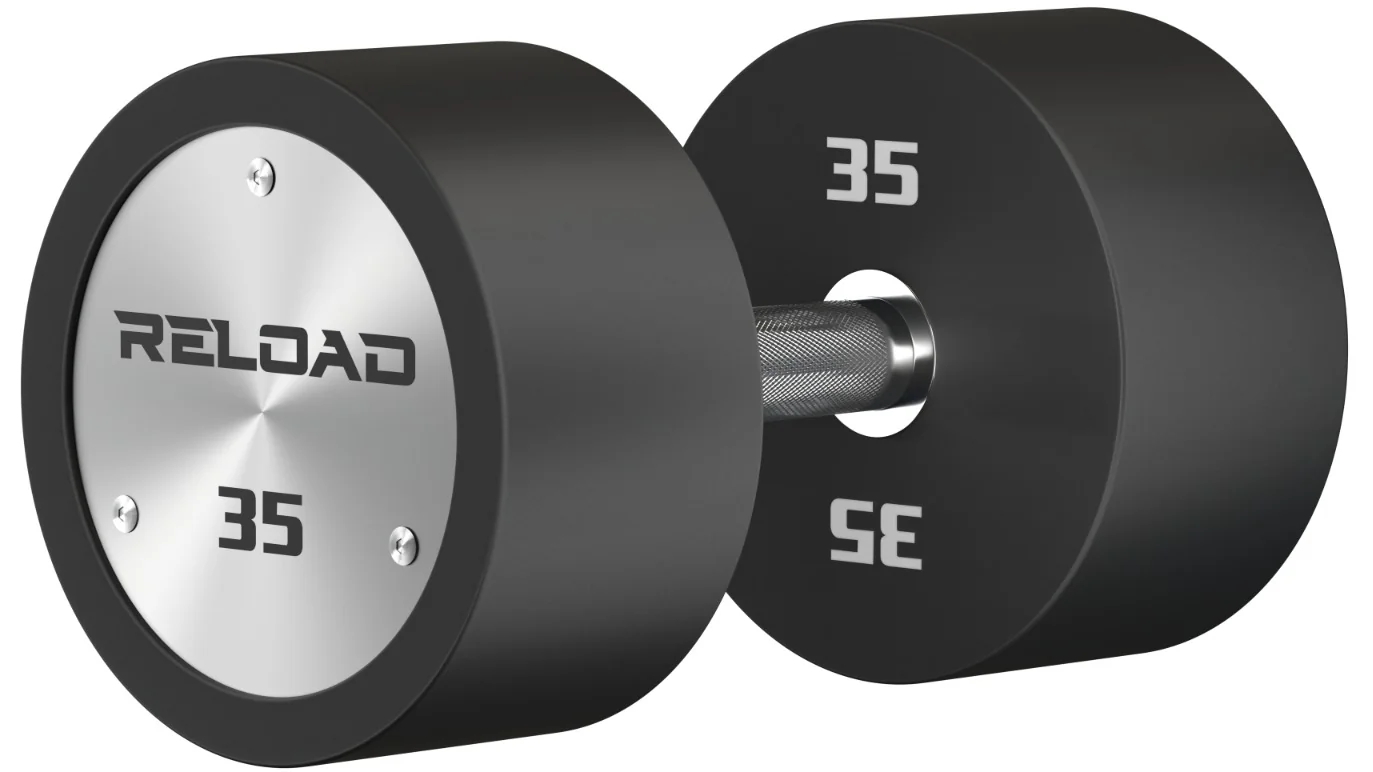 Fitness Hero TPU Coated Reload Premium Round Dumbbells Pair - 35kg
