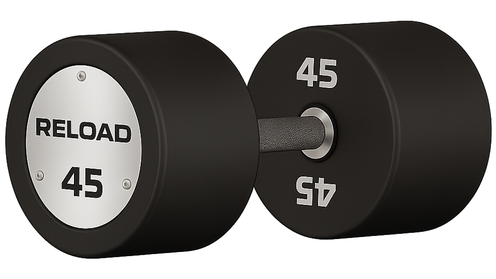 Fitness Hero TPU Coated Reload Premium Round Dumbbells Pair - 45kg