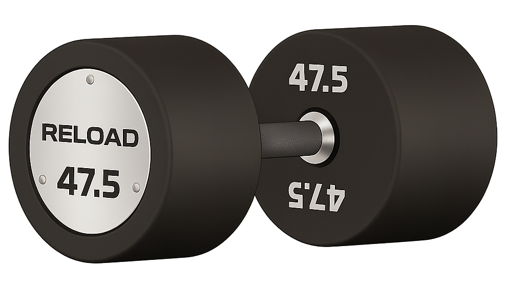Fitness Hero TPU Coated Reload Premium Round Dumbbells Pair - 47.5kg
