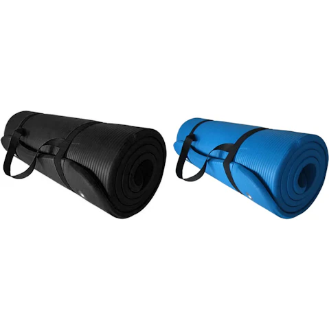 Fitness Hero 15mm Yoga and Pilates Mat + Shoulder Strap