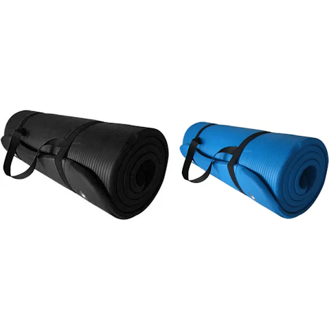 Fitness Hero 25mm Extra Thick Yoga and Pilates Mat + Shoulder Strap