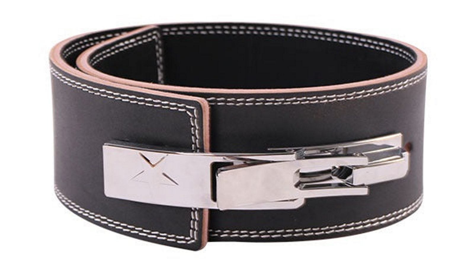 Fitness Hero Power Lifting Leather Belt with Lever Buckle - Medium