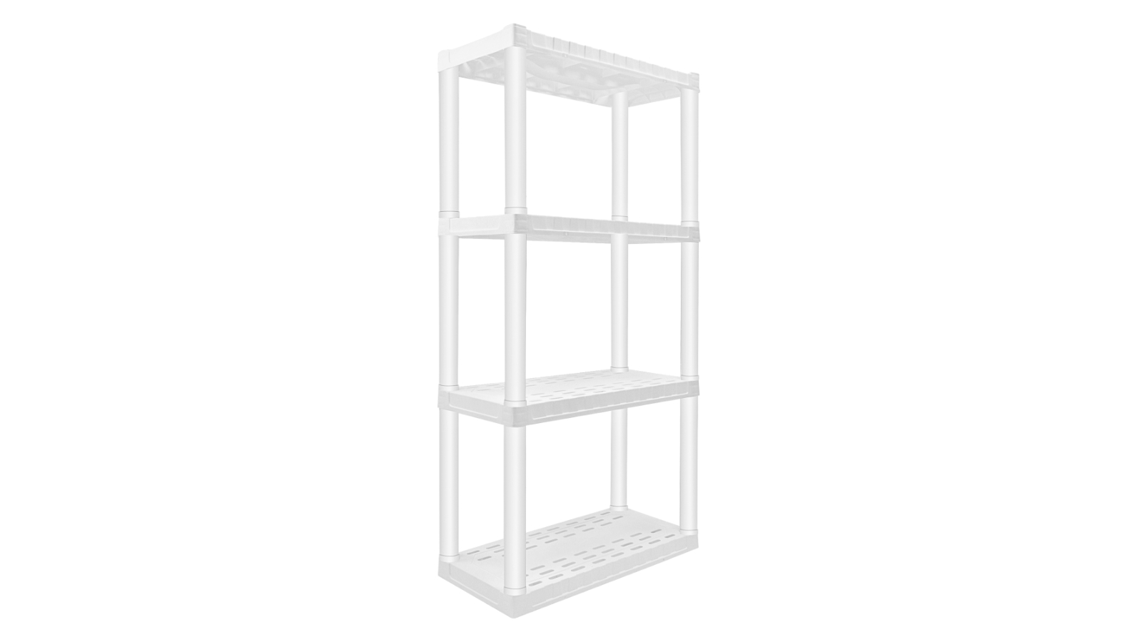 Oskar 4-Tier Heavy Duty 180kg Capacity Storage Shelf - White