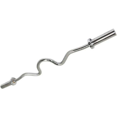 Fitness Hero 250kg Max Capacity Olympic Super Curl Bar - Harden Chrome