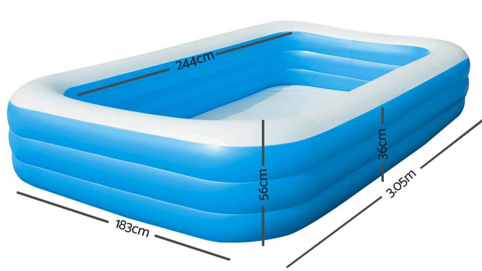Bestway 56cm Rectangular Inflatable Kids Swimming Pool Harvey Norman