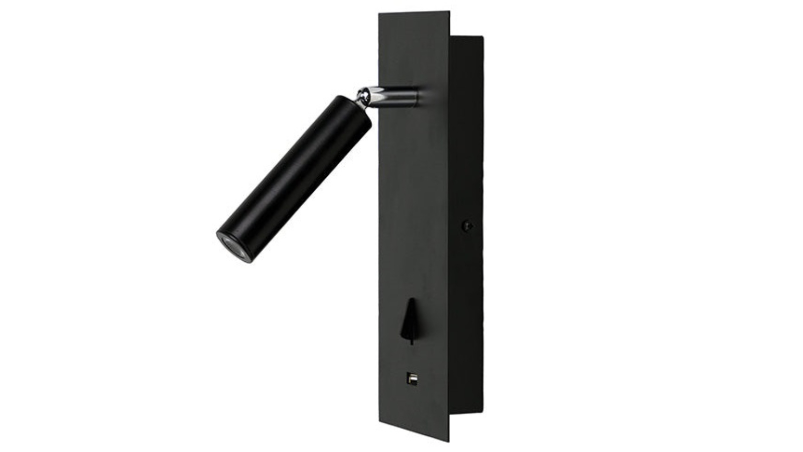 Oriel Lighting Black Adjustable Hotel Wall Light with USB